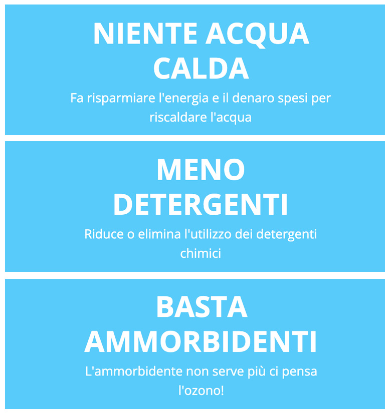 vantaggi ozonizzatore per lavatrice Igenial